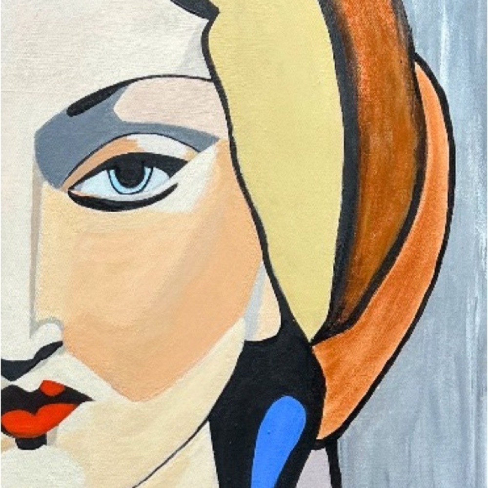 "GENTLE WOMAN" Original Painting by mac, Signed by the Artist - Picture 2 of 7
